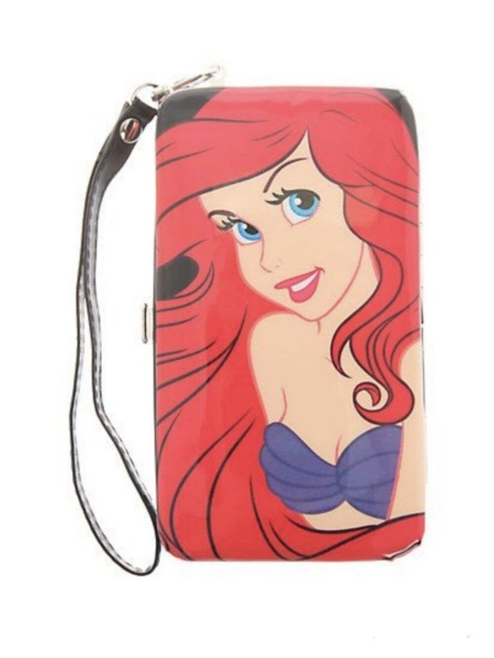 RARE OG Loungefly Disney The Little Mermaid Ariel Hinged Wristlet Wallet GUC